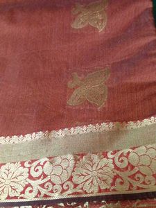 Elegant Ethnic Brick Color Saree