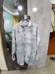 Patterned Button-Down Shirt