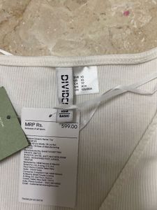 White Twist Front Top