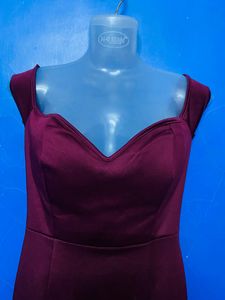 Wine Colour Paded Designer Fish Cut One Piece 🥰💜