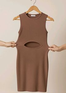 Stretchable Brown Dress