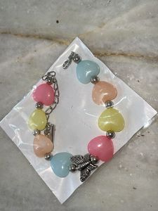 Pastel Heart & Butterfly Charm Bracelet