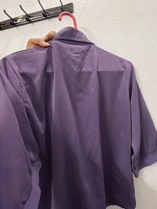 Elegant Purple Peacock Blouse