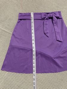 Purple Bow Mini Skirt