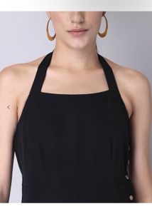 Chic Black halter neck Backless Jumpsuit