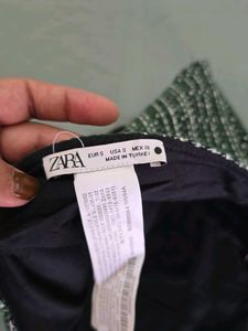 ZARA Green Corset Top