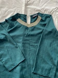 Emerald Green Embellished Top