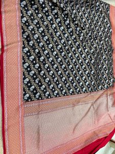 Banarsi Black Special Silver Mina Kari Saree