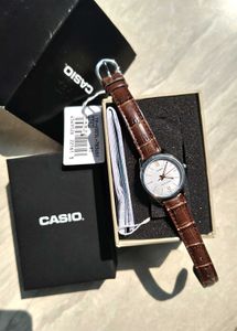Original Casio Brown Leather Watch
