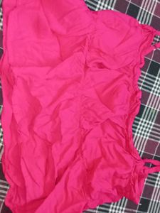 Red Spaghetti Strap Ruffle Top