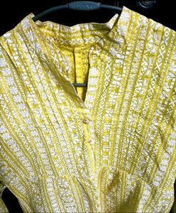 Yellow Short Kurti