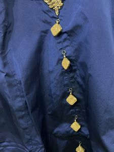 Heavy Embroidered Navy Blue Kurta Set