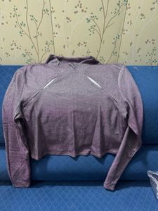 Sparkly Grey Long Sleeve Top