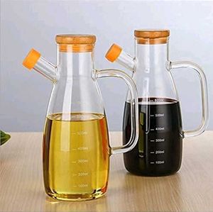Oil Dispenser with Bamboo Lid