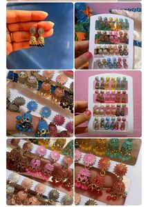 🤑Le Lo Saree Small Cute 11 Pair Of Jhumkas