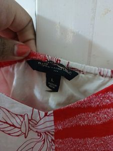 Off White And Red Cute Dress