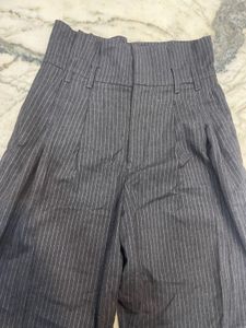 ZARA Striped High-Waisted Pants
