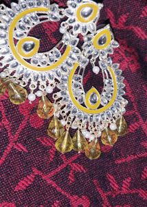 Statement Kundan Chandbali Earrings