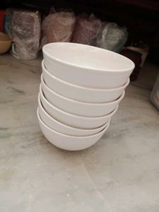 White Ceramic Snack Bowls (Set of 2)