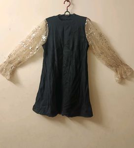 Sparkly Sleeve Mini Dress