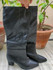 Black Knee High Boots