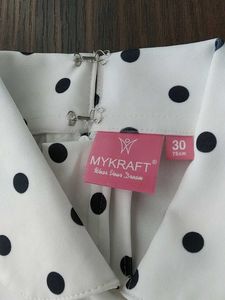 Girls Polka Dot Top &amp; Red Skirt