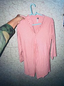 Striped Pink Tunic Top