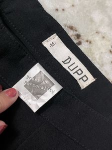 Thrifted Black Pleated Korean Skirt