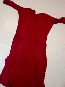 Black And Maroon Color Kurti