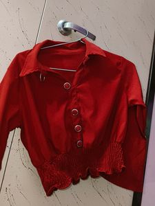 Maroon Crop Top