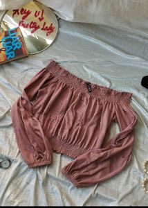 Clearance Sale☺Off Shoulder Blouson Top