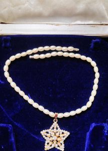 Pearl Necklace with Star Pendant