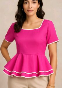 Pink Peplum Top