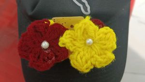 Handcrafted Floral Hair Clip crocheti