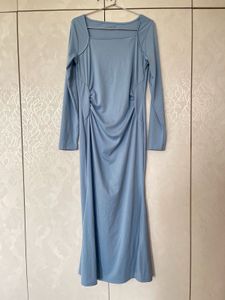 Elegant Blue Maxi Dress