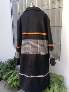 Unique Black &amp; Patterned OverCoat