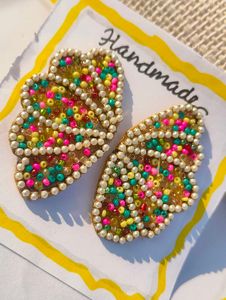 Beaded Butterfly Handmade Earrings