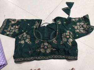 Embroidered Green Blouse