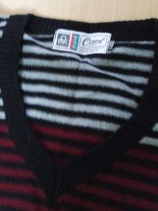 Striped V-Neck Sweater