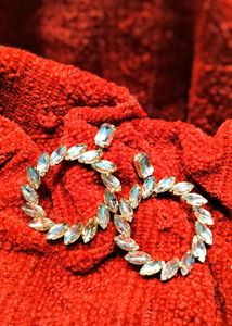 Sparkling Crystal Hoop Earrings