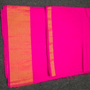 Hot Pink Silk Saree