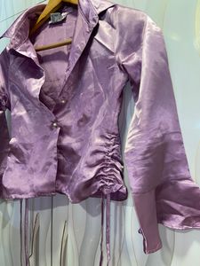 Lavender Satin Shrug