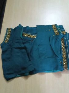 Elegant Teal Saree