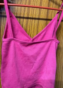 Pink V-Neck Tank Top