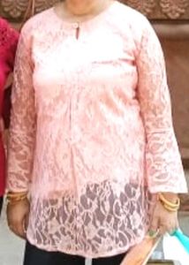 Pink Lace Kurti top