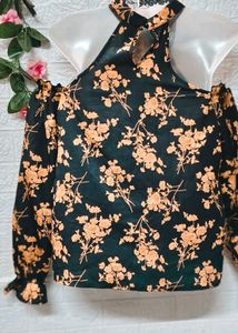 Floral Cold Shoulder Top