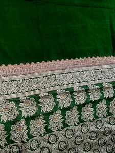 Green Banarasi Pure Silk Saree