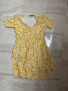 Yellow Floral Summer Dress