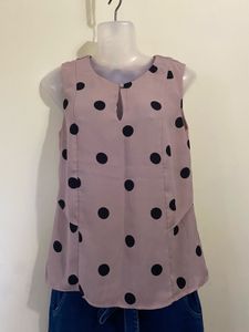 Polka Dot Sleeveless Top