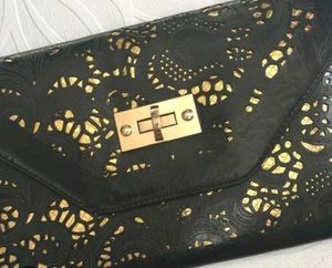 Elegant Black &amp; Gold Clutch